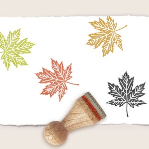Mini carimbo de borracha MAPLE LEAF Ø 15 mm / 0,59 pol.