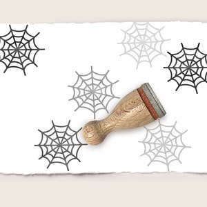 Mini rubberen stempel SPIDERWEB Ø 12 mm