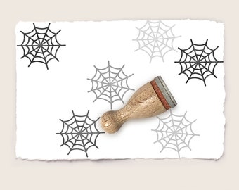 Mini rubber stamp SPIDERWEB Ø 12 mm / 0.47 inch