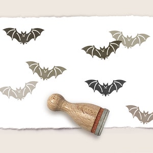 Mini rubber stamp BAT Ø 12 mm / 0.47 inch