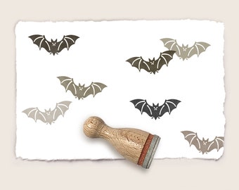 Mini rubber stamp BAT Ø 12 mm / 0.47 inch