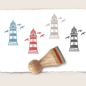 Mini rubber stamp LIGHTHOUSE Ø 15 mm / 0.59 inch