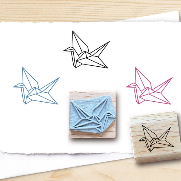 Stempel ORIGAMI-KRANICH Motivstempel 20 mm