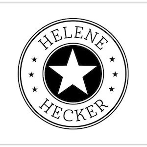 Personalisierter Stempel STERN mit Namen