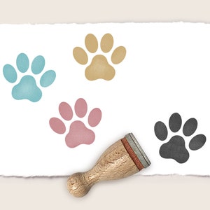 Mini rubber stamp PAW  Ø 12 mm / 0.47 inch