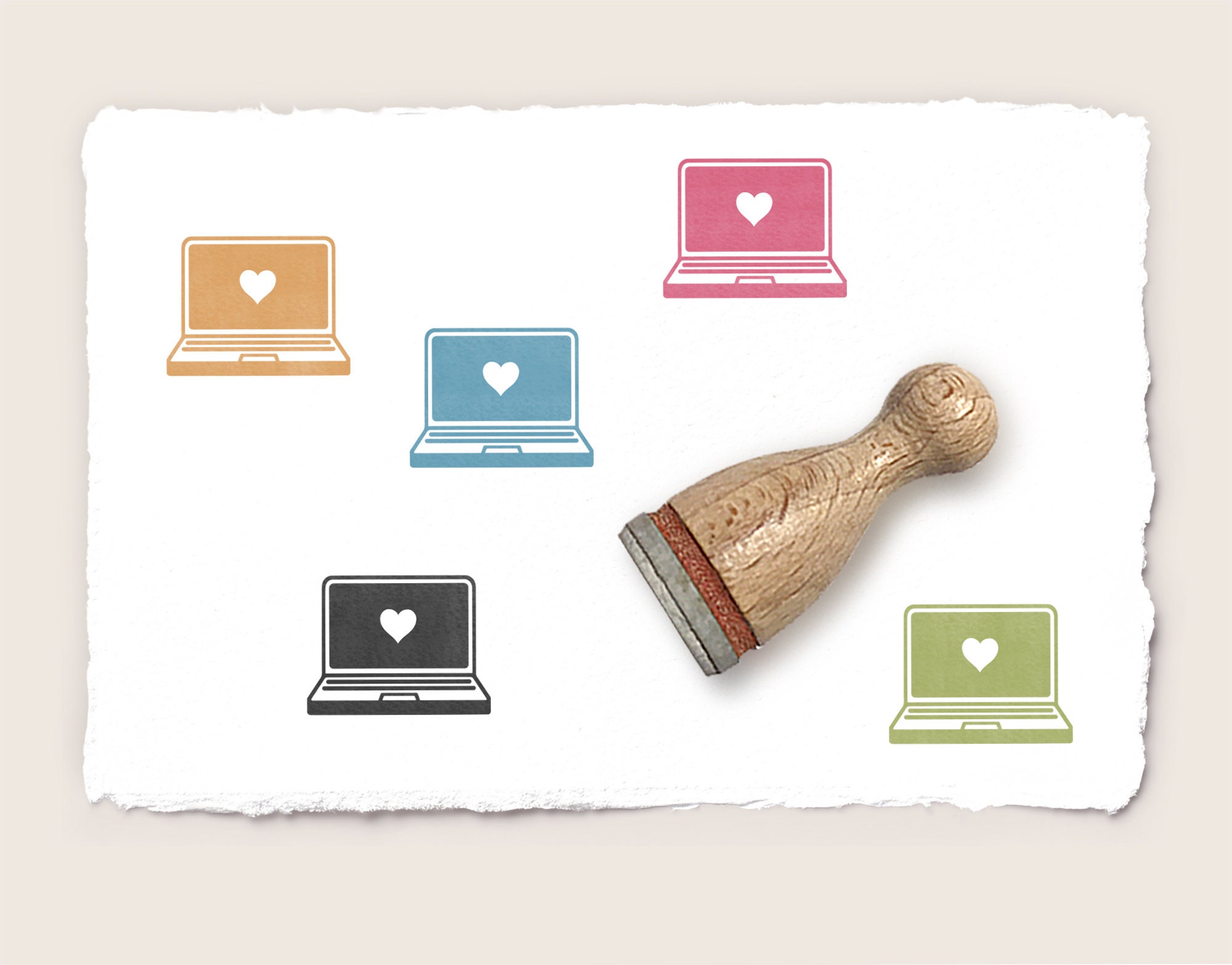 Mini Rubber Stamp LAPTOP Ø 12 Mm / 0.47 Inch - Etsy