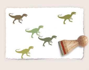 Mini rubber stamp T REX Ø 15 mm / 0.59 inches