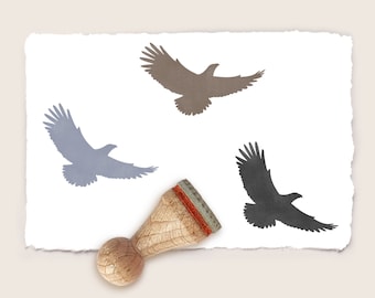 Mini rubber stamp FLYING EAGLE Ø 15 mm