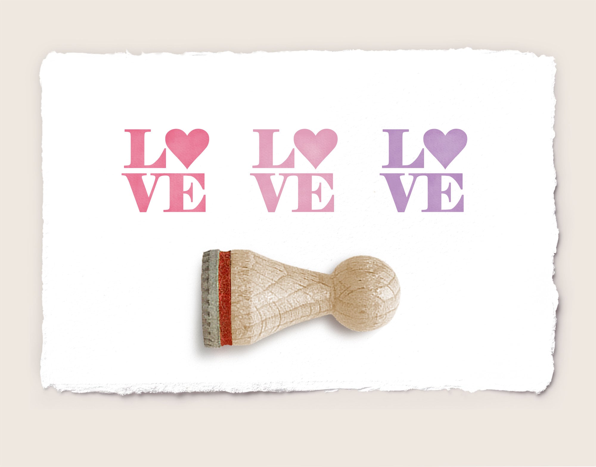 Mini Rubber Stamp LOVE Ø 15 Mm / 0.59 Inches - Etsy