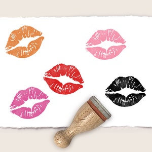 Mini rubber stamp LIP PRINT Ø 12 mm