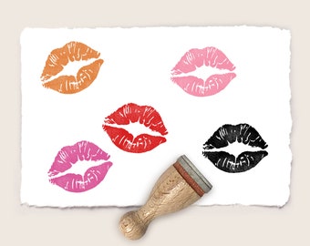 Mini rubber stamp LIP PRINT Ø 12 mm