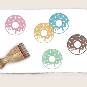 Mini rubberen stempel DONUT Ø 12 mm / 0,47 inch