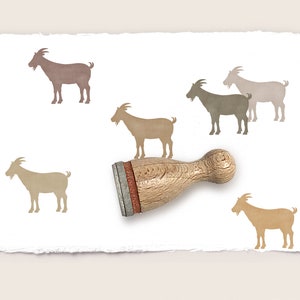 Mini rubber stamp GOAT Ø 12 mm / 0.47 inch