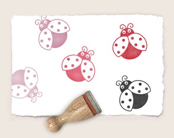 Mini rubber stamp LADYBUG Ø 12 mm / 0.47 inch