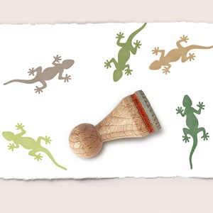 Mini rubber stamp LIZARD Ø 15 mm / 0.59 inch