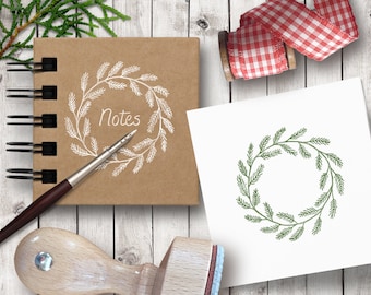 Rubber stamp FIR WREATH ∅ 50 mm / 1.97 inches