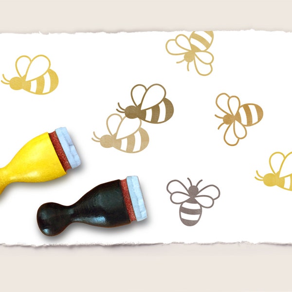 2 Stempel BIENEN / Ministempel-Set 2-teilig / 10 mm