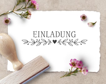 Sello de goma EINLADUNG Guirnalda 60 mm / 2,36 pulgadas