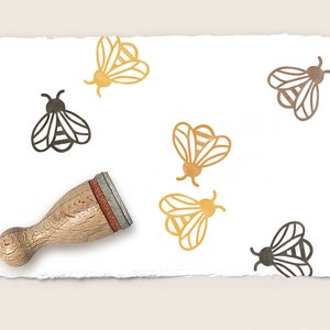 Mini rubber stamp BEE Ø 12 mm / 0.47 inch