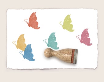 Mini rubber stamp BUTTERFLY PROFILE Ø 12 mm / 0.47 inch