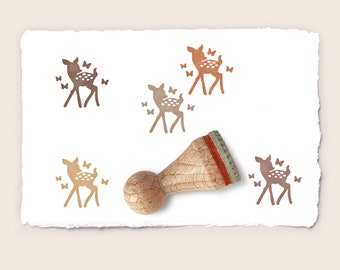 Mini rubber stamp FAWN Ø 15 mm / 0.59 inch
