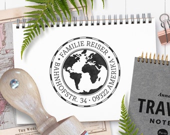 Sello de dirección de retorno GLOBO TERRÁQUEO ∅ 40-50 mm / 1,6-2 pulgadas