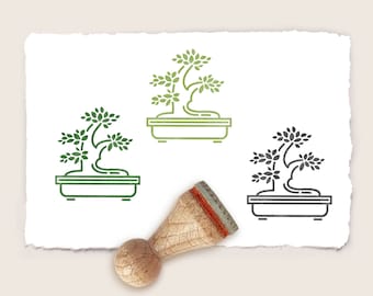 Mini rubber stamp BONSAI Ø 15 mm