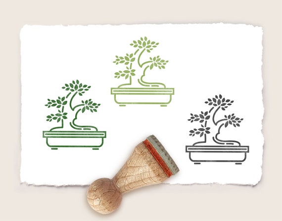 Mini Rubber Stamp BONSAI  15 Mm - Etsy