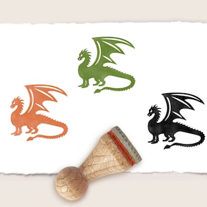 Ministempel Mini Stempel DRACHEN Ø 15 mm