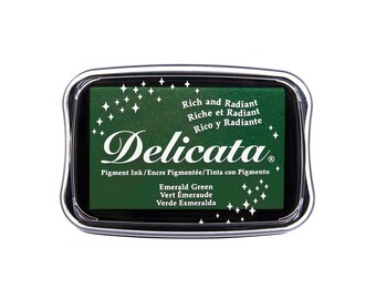 Delicata EMERALD GREEN metallic ink pad