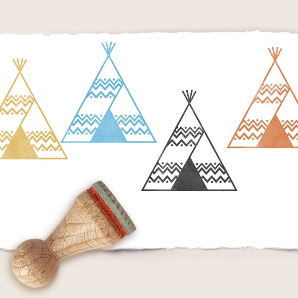 Mini rubber stamp TEEPEE Ø 15 mm