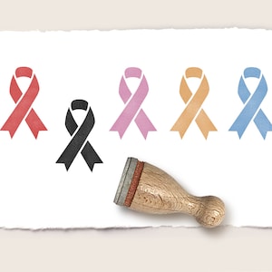 Mini rubberen stempel AWARENESS LIBBON Ø 12 mm / 0,47 inch