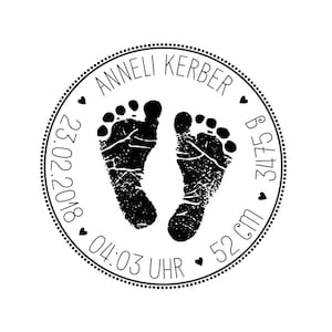 Personalisierter Stempel BABYFÜSSE Ø 40 mm