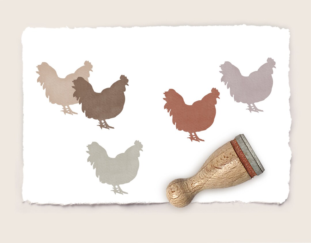 Mini Rubber Stamp HEN Ø 12 Mm / 0.47 Inch - Etsy