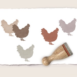 Mini rubber stamp HEN Ø 12 mm / 0.47 inch