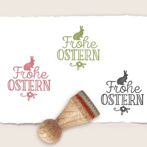 Ministempel Mini-Stempel FROHE OSTERN Ø 15 mm
