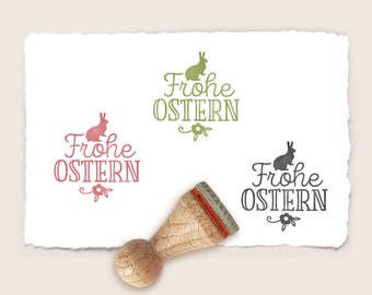 Ministempel Mini-Stempel FROHE OSTERN Ø 15 mm