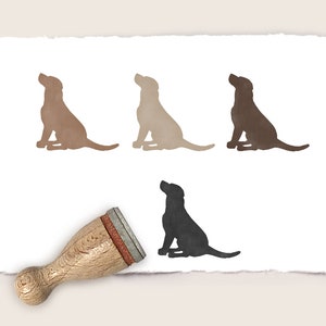 Mini rubberen stempel ZITTING LABRADOR Ø 12 mm