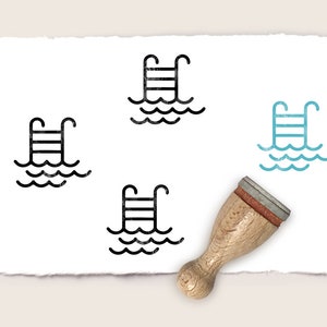 Rubber stamp SWIMMING POOL Ø 12 mm