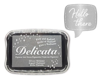 Delicata SILVERY SHIMMER metallic ink pad