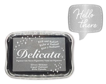 Delicata SILVERY SHIMMER shimmering ink pad