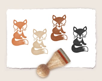 Mini rubber stamp MISTER FOX Ø 15 mm / 0.59 inch