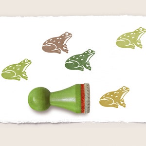 Mini rubber stamp FROG Ø 15 mm / 0.59 inches