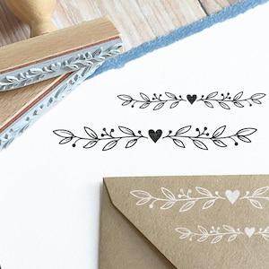 Rubber stamp GARLAND, 60 mm or 90 mm / 2.36 or 3.54 inches wide