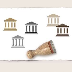 Mini rubberen stempel GRIEKSE TEMPEL Ø 12 mm