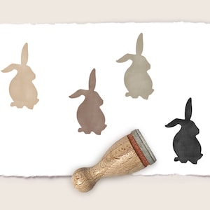 Mini rubber stamp BUNNY floppy ear Ø 12 mm / 0.47 inch