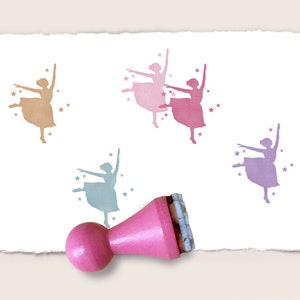 Mini rubber stamp BALLET DANCER Ø 15 mm / 0.59 inch