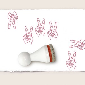 Mini tampon en caoutchouc SIGNE DE LA VICTOIRE Ø 15 mm / 0,59 pouces