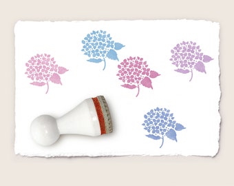 Mini rubber stamp HYDRANGEA Ø 15 mm / 0.59 inch