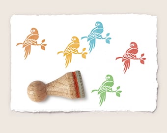 Mini rubber stamp PARROT Ø 15 mm / 0.59 inch